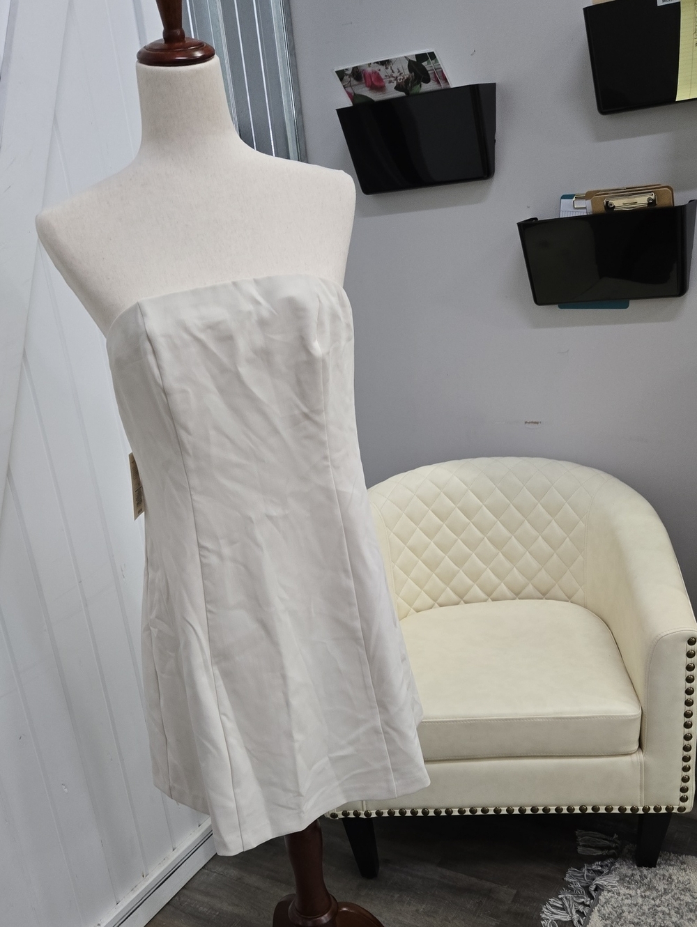 a new day White Strapless Mini Dress